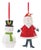 Whimsical Santa and Snowman Ornament (Set of 6) For Sale