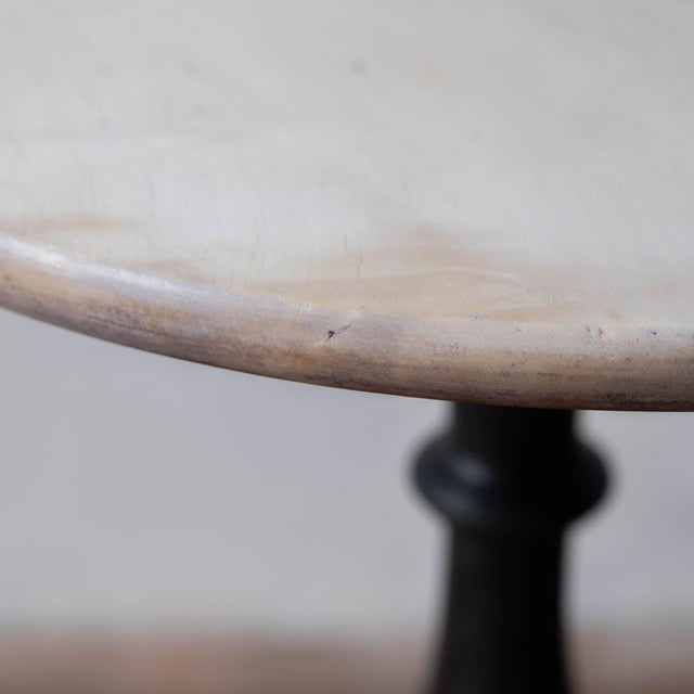 Black New England Queen Anne Cherry Candle Stand in Black, c.1760 For Sale - Image 8 of 16