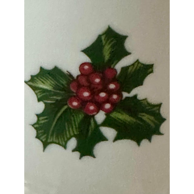 Lefton Vintage Mid 20th Century Bone China Holly Berries Bell For Sale - Image 4 of 6