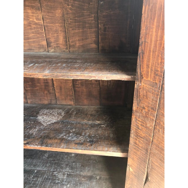 19th Century Late 19th Century Indonesian Teak Wood Textile Cabinet With Two Bottom Drawers For Sale - Image 5 of 12