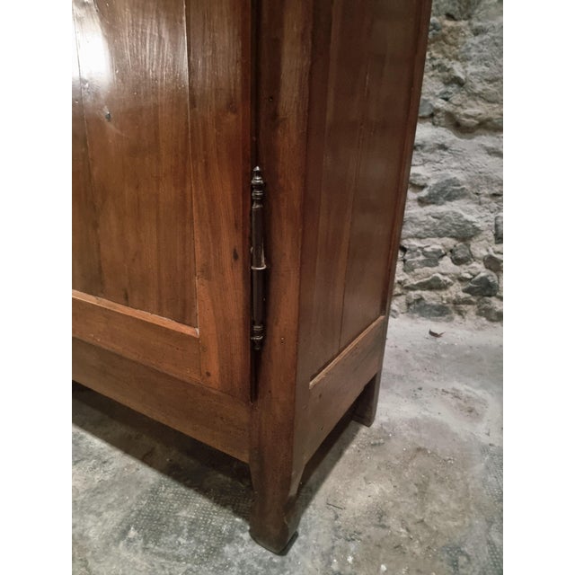 Antique French Cherrywood Bonnetière Linen Cabinet For Sale - Image 14 of 18