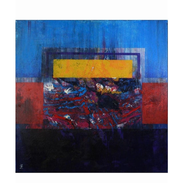 Original Abstract Expressionist Painting, Helen Kholin, Signed Modern For Sale - Image 4 of 5
