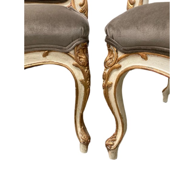 Wood Antique Italian Arm Chairs - A Pair For Sale - Image 7 of 11