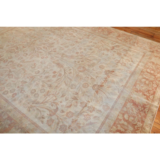 Early 20th Century Early 20th Century Zabihi Collection Room Size Indian Rug - 9'7" x 11'4" For Sale - Image 5 of 10