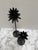 Vintage Black Metal Pine Tree Candleholders, Set of Two For Sale - Image 4 of 8