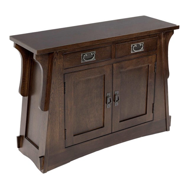 Mission Crofter Style Entry Cabinet Walnut Stain For Sale