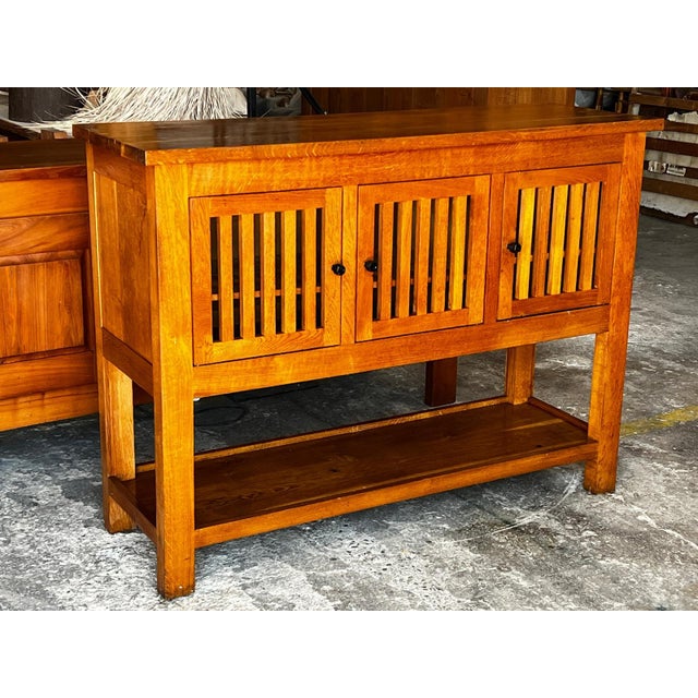 Wood Ash Wood Sideboard by Jean Touret and the Artisans of Lozère, 1957 For Sale - Image 7 of 7