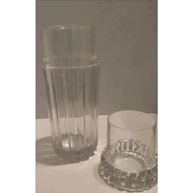 Glass Vintage Tiffany & Co. Atlas Carafe and Tumbler For Sale - Image 7 of 9