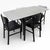 Mid-Century White Formica Extendable Drop-Leaf Dining Table, Set of 5 For Sale - Image 10 of 10