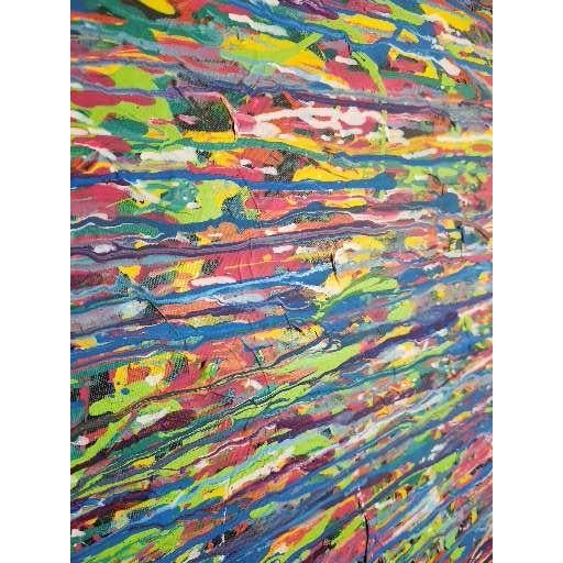 Blue Large 40x30 Adrianna Meredith Impasto Abstract Painting "To Miss Laura" 2014 For Sale - Image 8 of 9