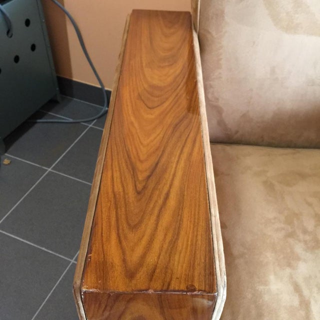 Set of Art Deco Club Armchairs in Alcantara & Walnut, 1930 For Sale - Image 15 of 16