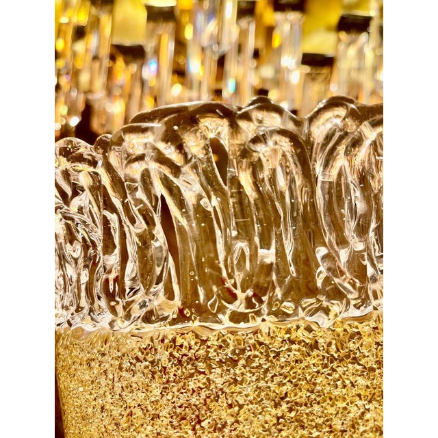 Toso Wall Lights in Gold Glass, 1980, Set of 2 For Sale - Image 13 of 14