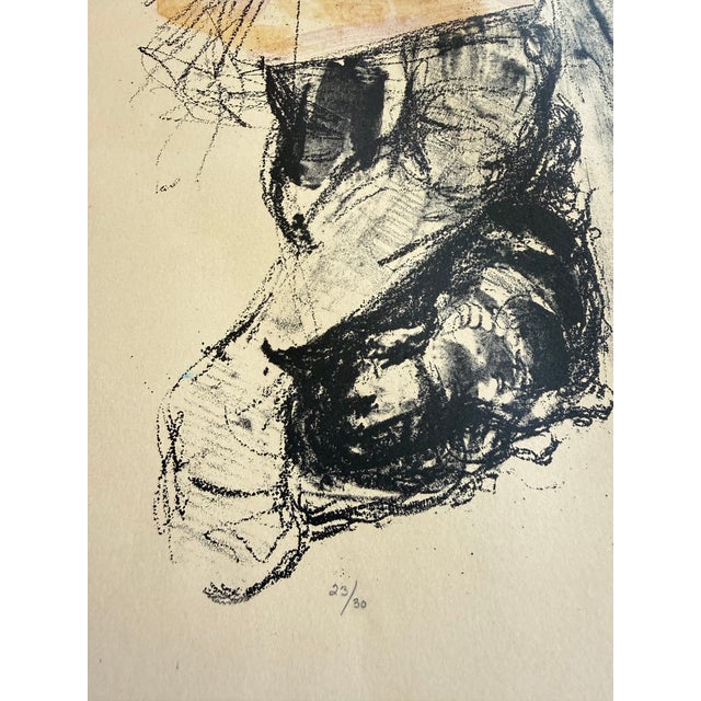 Mid 20th Century Large Alexander Dobkin Signed Limited Edition Lithograph of Young Girl For Sale - Image 4 of 4