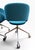 Modern Gemma Bernal “Martini” Swivel Chair for Source International – Teal Bouclé, Chrome Caster Base For Sale - Image 3 of 16