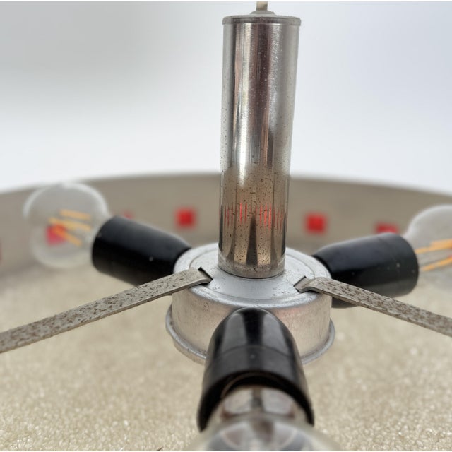 Vintage DDR UFO Lamp in White with Red Elements, 1970s For Sale - Image 9 of 13