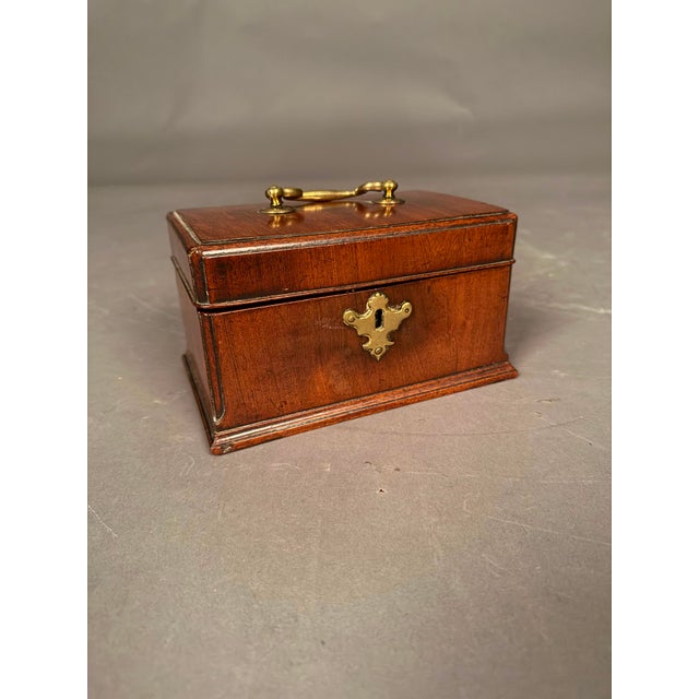 Late 18th-century Dutch tea caddy, circa 1780, beautifully crafted in mahogany and showcasing exceptional period...