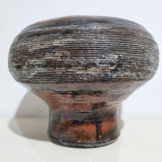 1980s Large Brutalist Ceramic Planter from Magda Szemlér, 1980s For Sale - Image 5 of 14