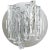 Glass Set of Three Italian Sconces W/ Flush Mounts With Clear Geometric Murano Glass Circa 1960s For Sale - Image 7 of 9