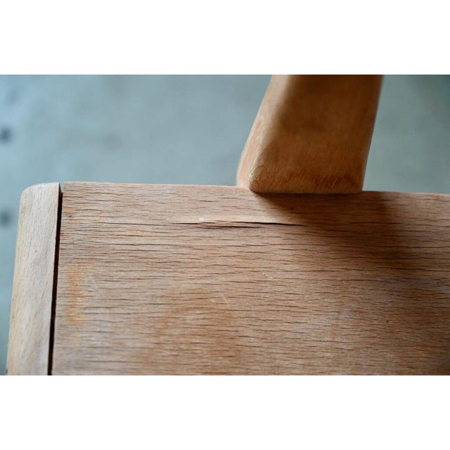 Patinated Wood Desk Chair, France, 1950 For Sale - Image 12 of 13