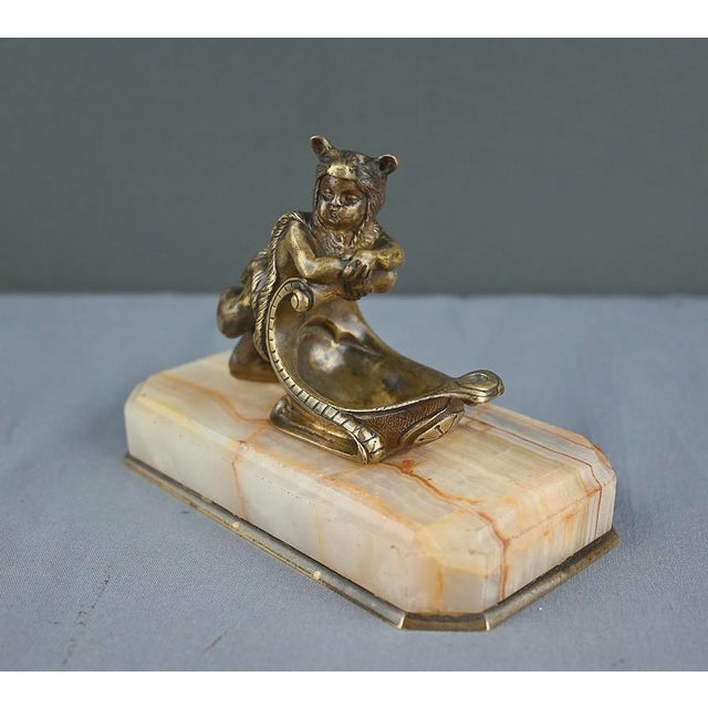 Bronze Paperweight with Skating Bear, 1800s For Sale - Image 4 of 10