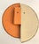 Add some 3-D interest to your wall or shelf with this 2-toned geometric sculpture painted in muted orange and creamy...
