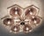 21st Century Hive Satin Nickel Smoky Murano Flush Mount by Fabio LTD For Sale - Image 6 of 6