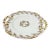 Early 20th Century Elite Limoges 10.5" Floral Gold Trim Porcelain Cake Plate / Platter For Sale