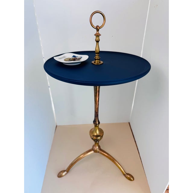 1910s Blue Martini Side Table For Sale In San Francisco - Image 6 of 6