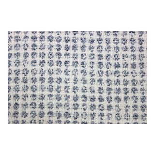 Remnant Thibaut Remy Dot Sky Indoor Outdoor Blue White Upholstery Fabric For Sale