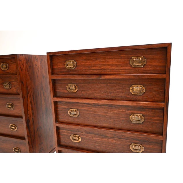 Vintage Danish Bedside Tables by Henning Korch for Silkeborg, 1960s, Set of 2 For Sale - Image 9 of 11