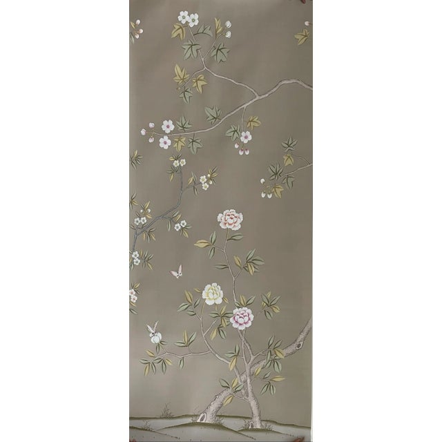 Chinoiserie Wallpapers Hand Painted Artwork Mural Panel - 6 Panels For Sale - Image 10 of 12
