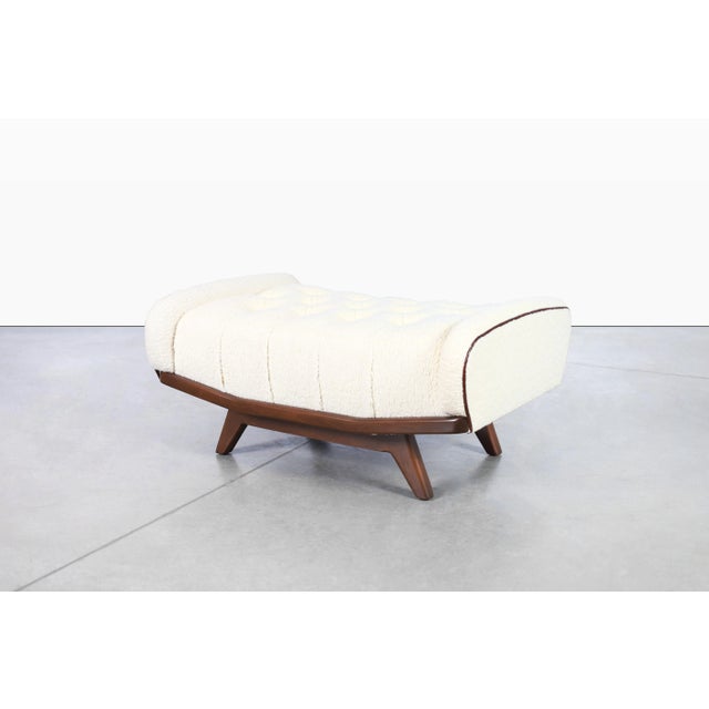 Mid-Century Walnut Gondola Lounge Chair W/ Ottoman Attributed to Adrian Pearsall For Sale - Image 11 of 12