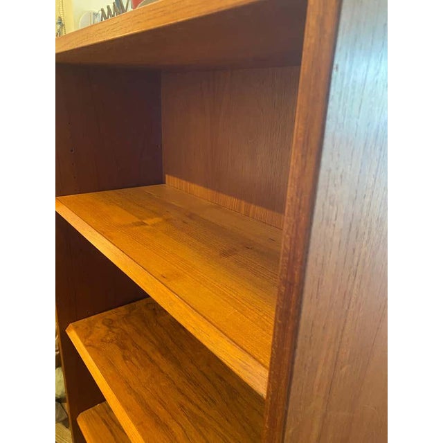 Mid-Century Blond Walnut Bookcase For Sale - Image 4 of 5