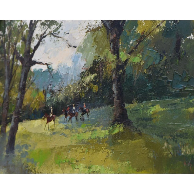 1980s Mark Randall, Training Jockeys, Oil Painting For Sale - Image 5 of 7