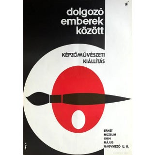 1964 Original Hungarian Poster, Art Exhibition, Ernst Muzeum For Sale