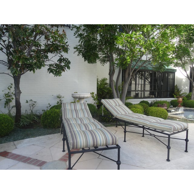 Traditional Late 20th Century Salterini Style Chaise Lounges a Pair For Sale - Image 3 of 10