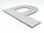 Vintage block style letter P made of aluminum with a brushed finish. The piece has a flat back. Good condition with...