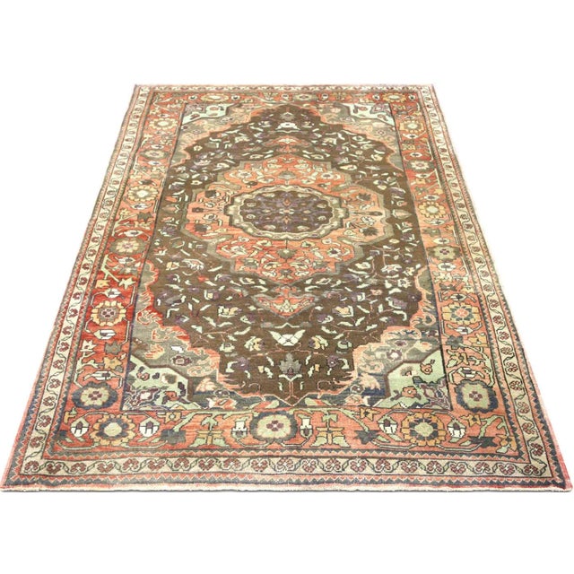 1960s Turkish Oushak Rug For Sale In Los Angeles - Image 6 of 7