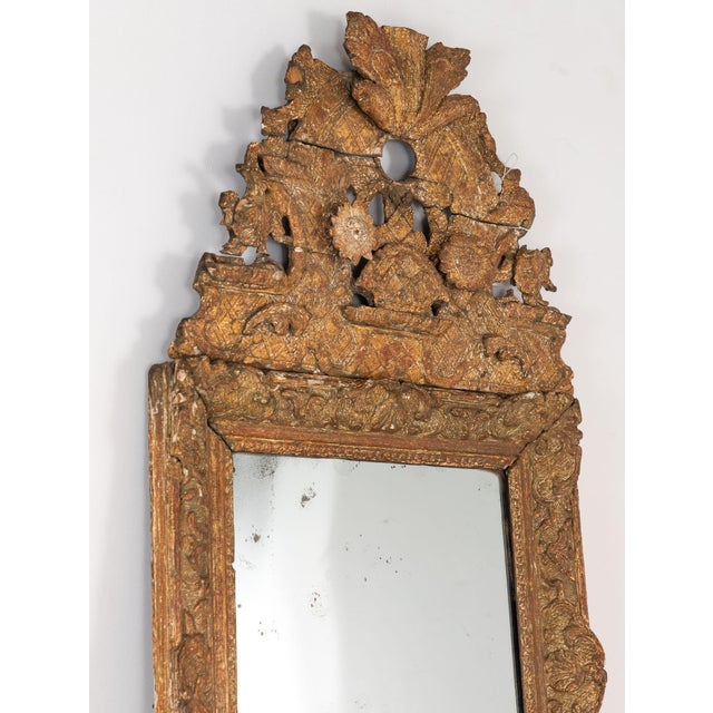 Baroque Ornate Baroque Style Giltwood Carved Mirror, Sweden Late 19th C. For Sale - Image 3 of 10