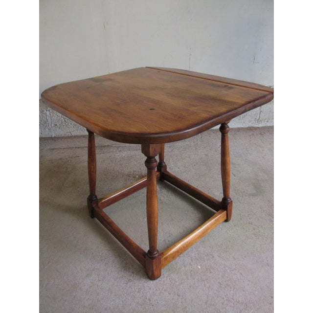 1940s 1940s English Tavern Style End Table by Watkins Bros., Manchester, Ct. For Sale - Image 5 of 11