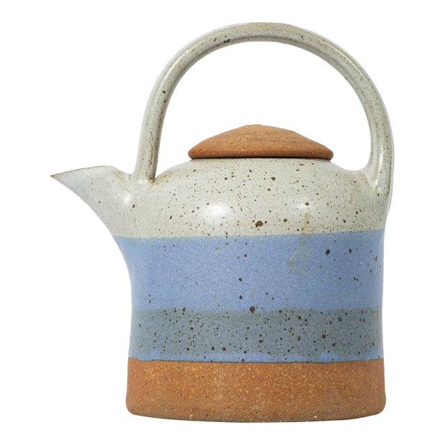 Byron Temple Studio Pottery Blue and White Teapot Chairish