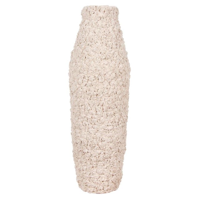 Ceramic Popcorn Vase in Unglazed Ceramic by Gilles Caffier, 2000s For Sale - Image 7 of 7