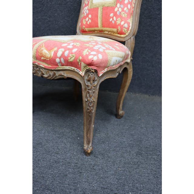 French Louis XV Style Walnut Side Chairs – Pair For Sale - Image 3 of 11