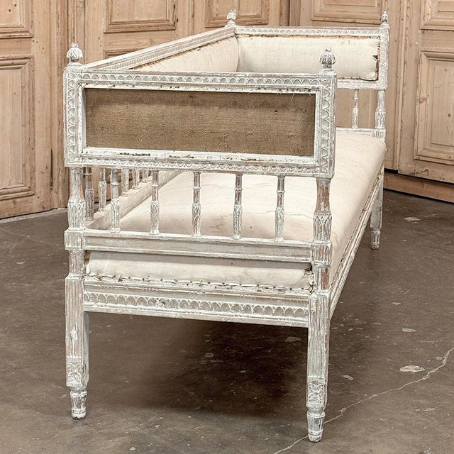 18th Century Swedish Gustavian Period Neoclassical Bench For Sale - Image 9 of 17