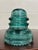 Vintage Hemingray 40 Aqua Teal Glass Insulator For Sale In Kansas City - Image 6 of 7
