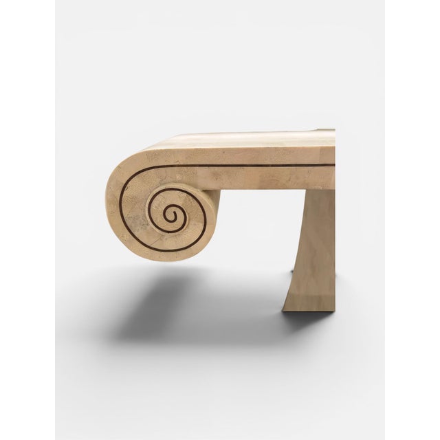 Maitland Smith Postmodern Iconic Scroll Console Table - Greek Revival Style For Sale - Image 6 of 8