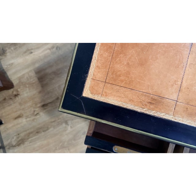 Late 19th Century Leather Top English/Italian Desk 5 Drawer / Extendable Top For Sale - Image 15 of 18