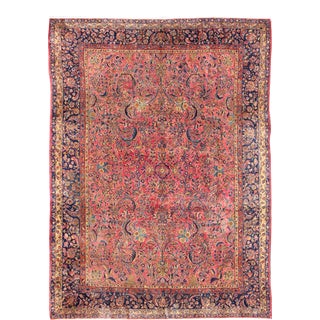 Very Fine Antique Kurk Kashan Rug by Keivan Woven Arts With Soft Silky Wool For Sale