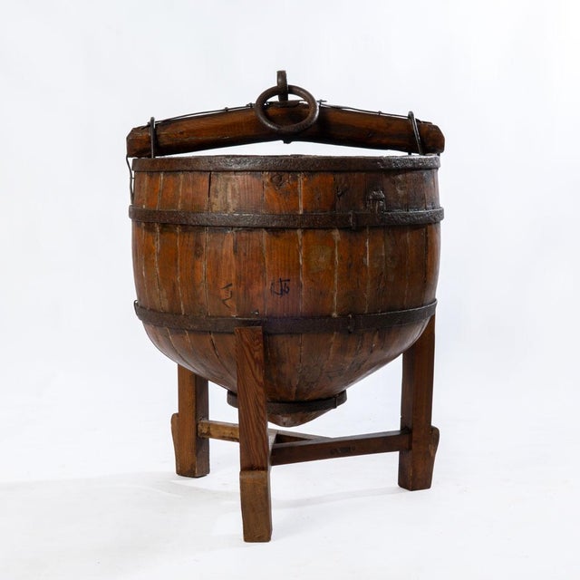Chinese Bucket on Stand For Sale - Image 4 of 6