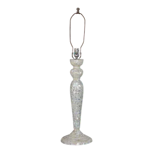 Vintage White Capiz Shell Table Lamp